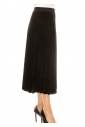 Velvety Smooth Pleated Skirt Black 32"