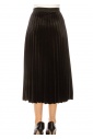 Velvety Smooth Pleated Skirt Black 32"