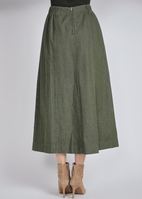 Denim Delight: Green Skirt