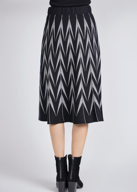 Black Knit Elegance with Silver Highlights