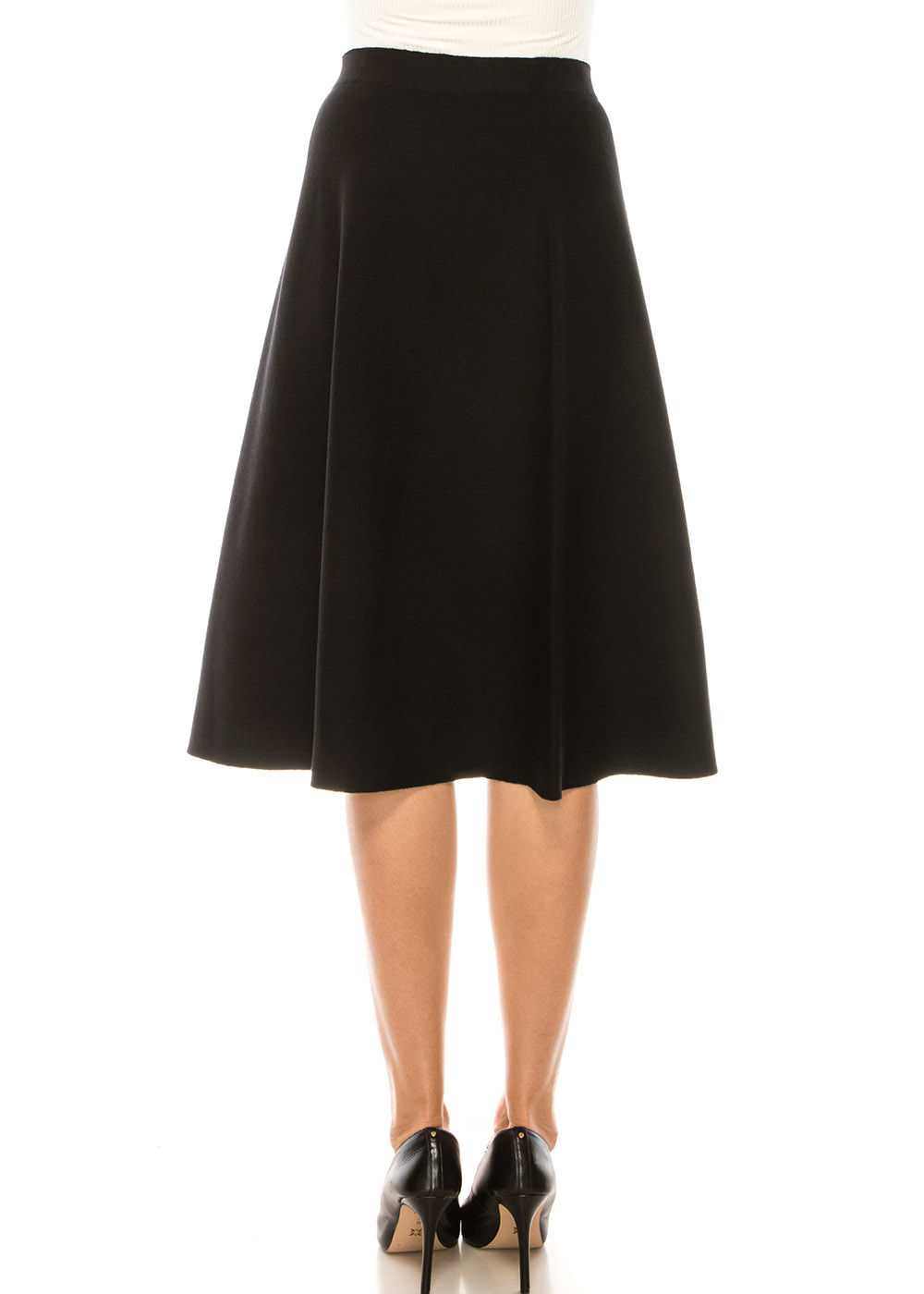 Black Beauty Button Embellished Skirt