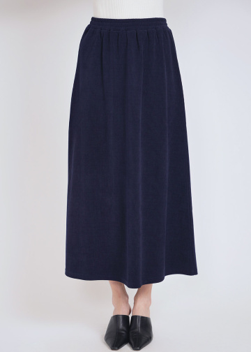 Navy Velvet Charm Skirt