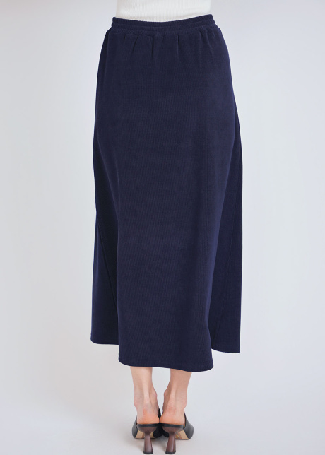 Navy Velvet Charm Skirt