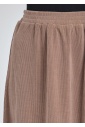 Velvet Touch in Camel Midi Skirt