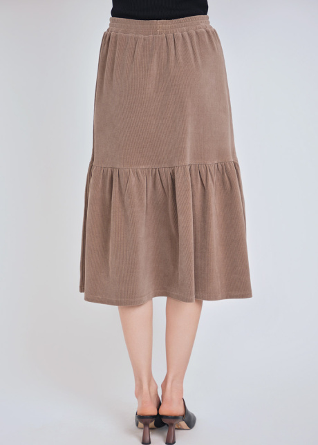 Camel Skirt with Soft Flare Touch