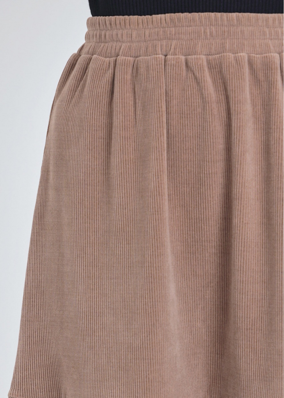 Camel Skirt with Soft Flare Touch