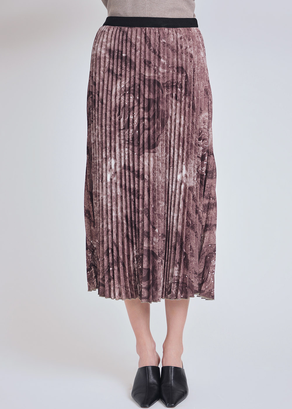 Artistic Ambiance Brown Midi Skirt