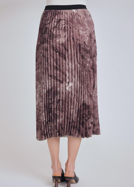 Artistic Ambiance Brown Midi Skirt