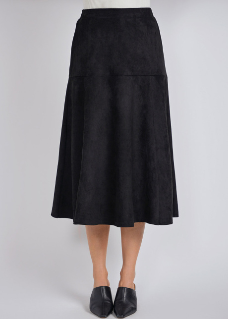 Simple Sophistication Black Suede Skirt