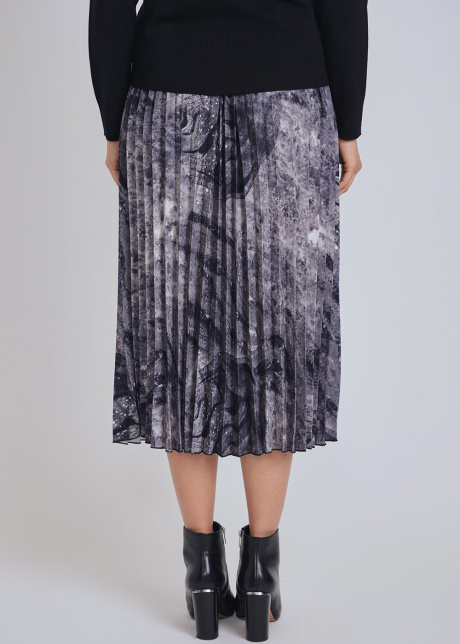Creative Expression Grey Midi Skirt