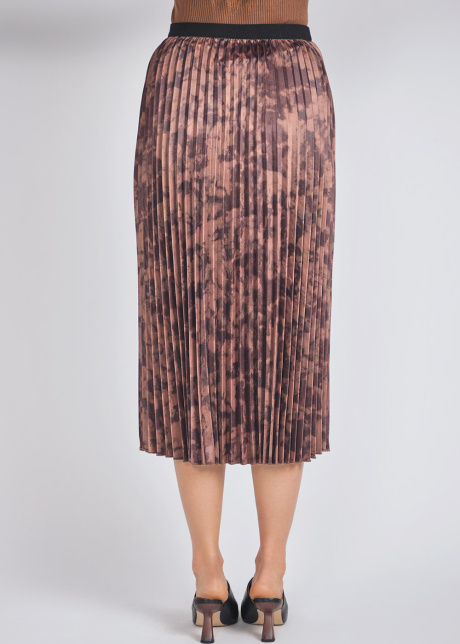 Elegant Enigma: Abstract Pleated Skirt