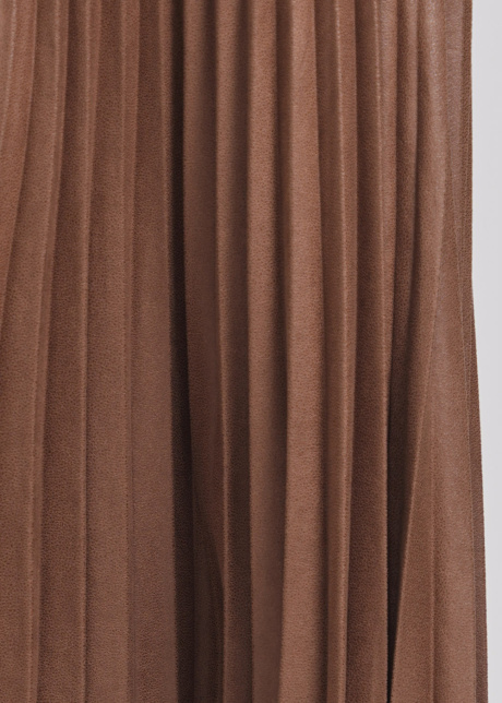 Graceful Glimmer Brown Pleated Skirt