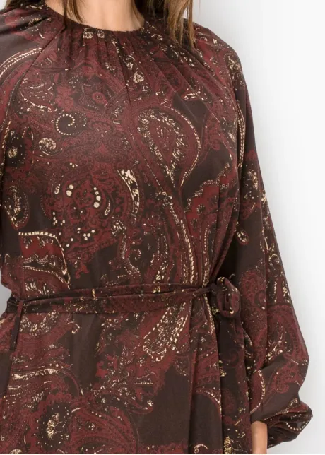 Paisley Chiffon Ankle Length Dress