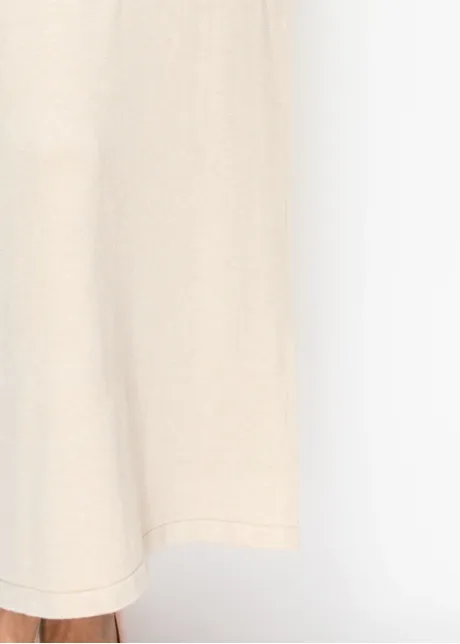 Long Sleeve Cream Knit Dress