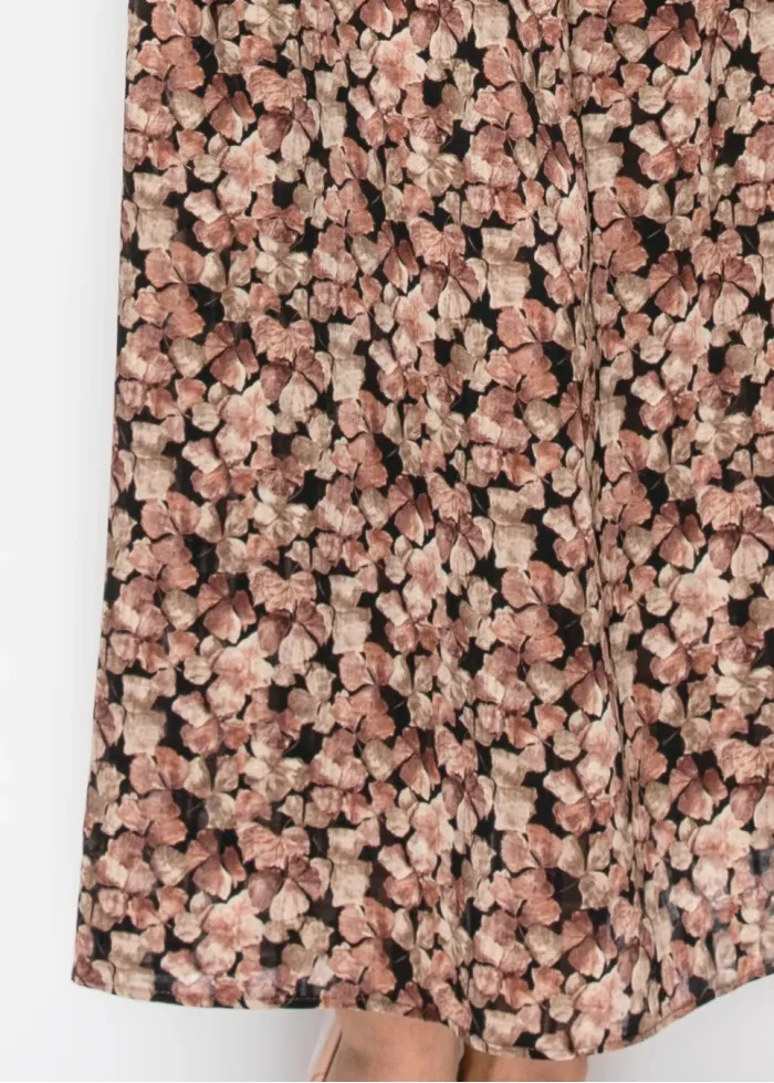 Belted Floral Print Dress
