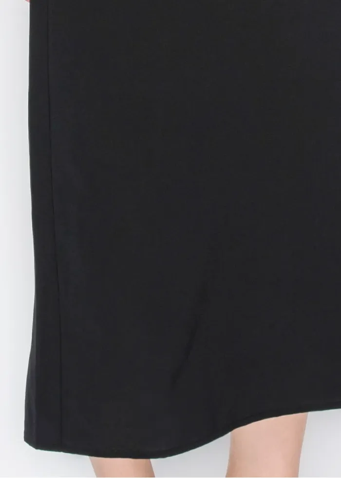 Black Collared Long Sleeve Dress