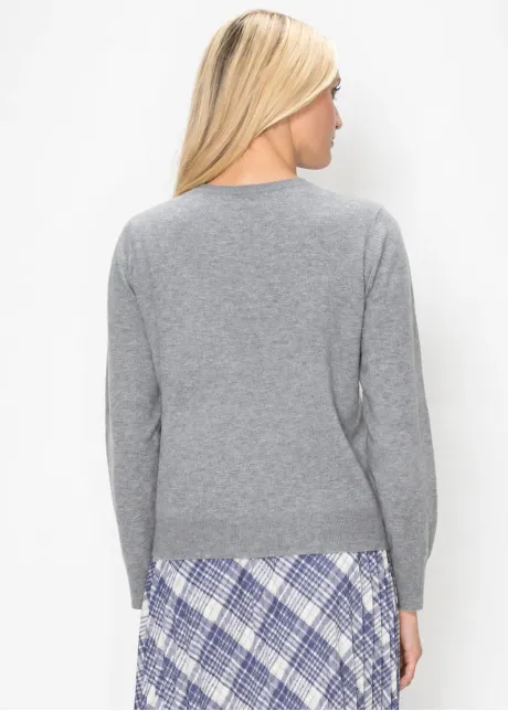 Heathered Grey Long Sleeve Knit Top