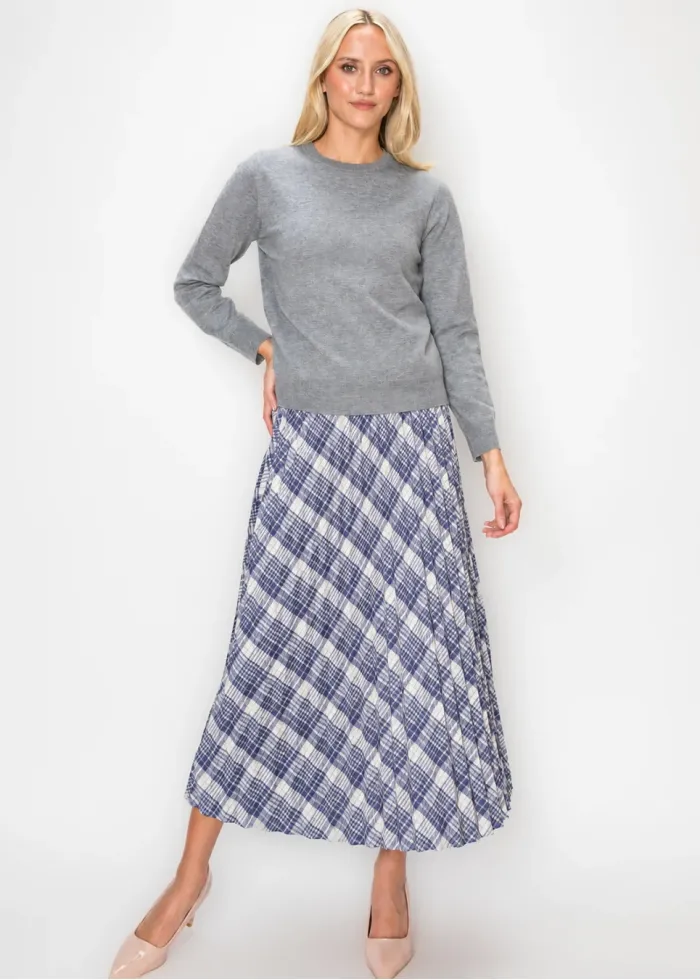 Heathered Grey Long Sleeve Knit Top