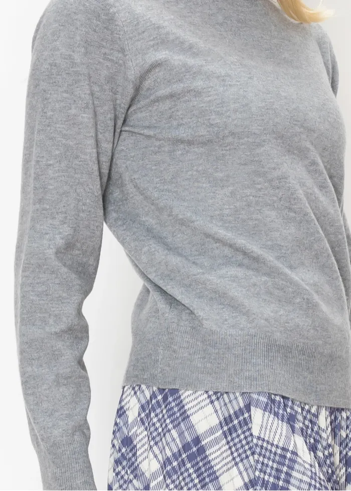 Heathered Grey Long Sleeve Knit Top