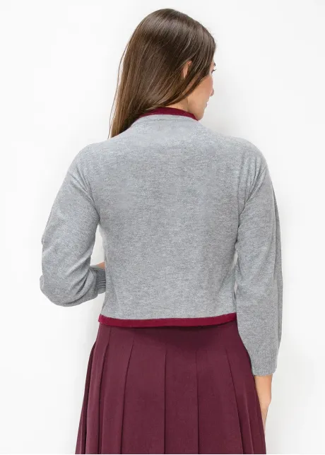 Soutache Embroidered Zip Cardigan