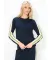 Olive Sweater with Side Stripe Sleeves