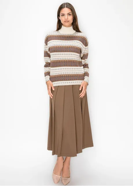 Geometric Stripe Fair Isle Pullover