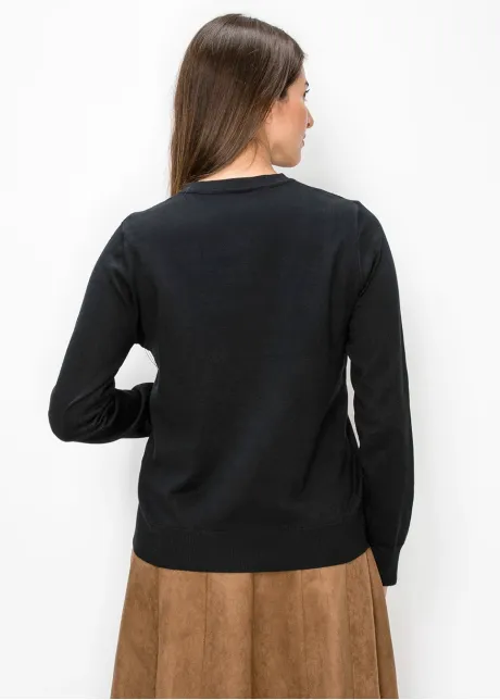 Gold Leaf Embroidery Knit Cardigan