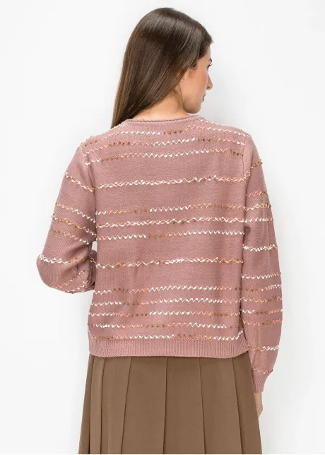 Dusty Rose Textured Cardigan
