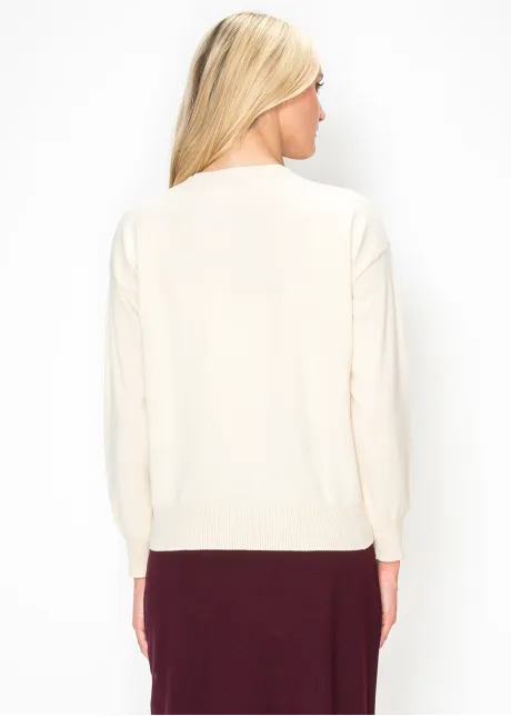 Embroidered Daisy Crewneck Sweater
