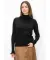 White Ruffle Mock Neck Sweater
