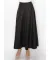 Ankle Length Suede Look Skirt in Brown