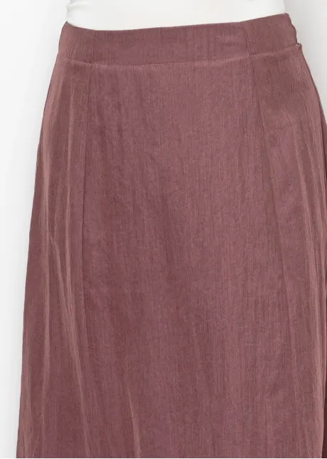 Panelled A-Line Skirt in Dusty Rose Purple