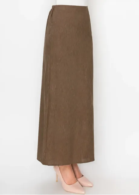 Heathered Brown A-Line Skirt