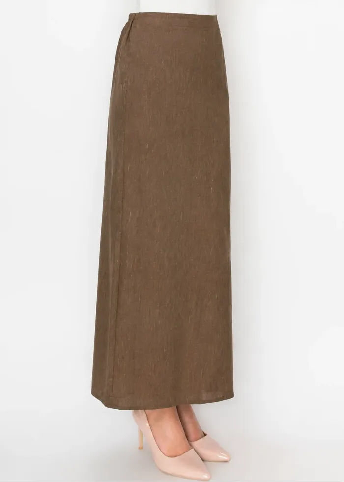 Heathered Brown A-Line Skirt