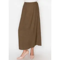 Heathered Brown A-Line Skirt