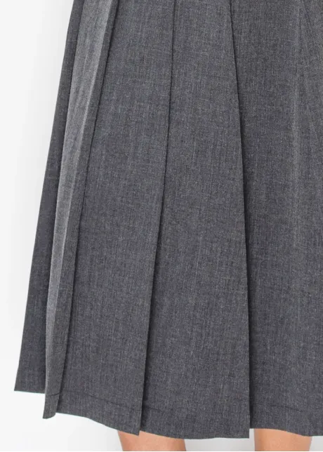 Pleated Skirt in Heather Grey