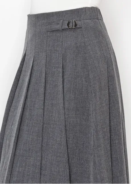 Pleated Skirt in Heather Grey