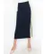 Olive Knit Skirt with Side Stripe