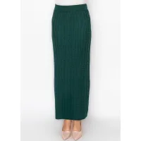 Forest Green Cable Knit Pencil Skirt