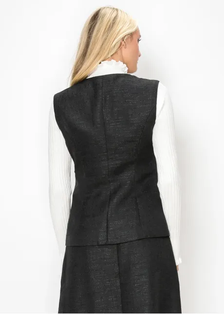 Black Vest with Gold Buttons