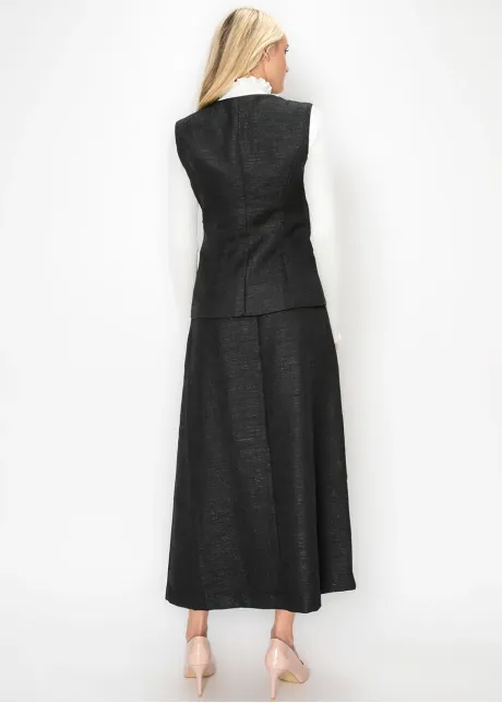 Black Vest with Gold Buttons