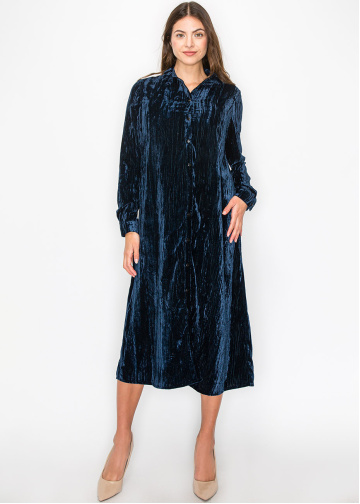 Ocean Depths Velvet Dress