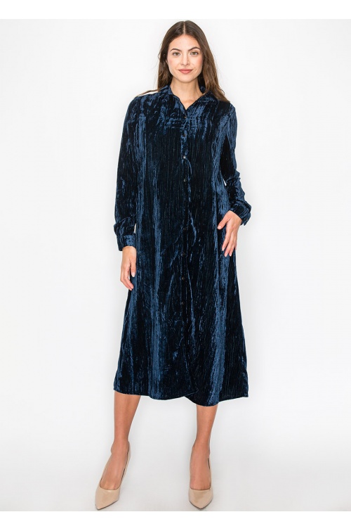 Ocean Depths Velvet Dress