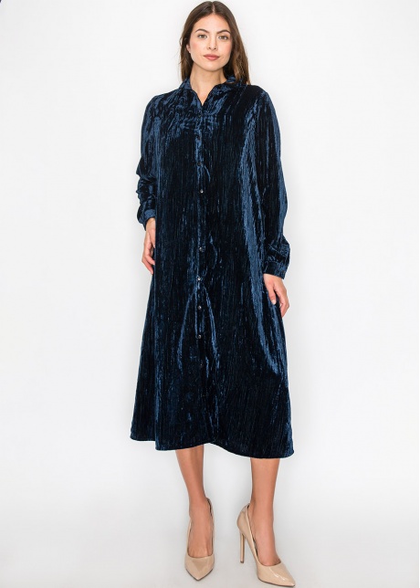 Ocean Depths Velvet Dress