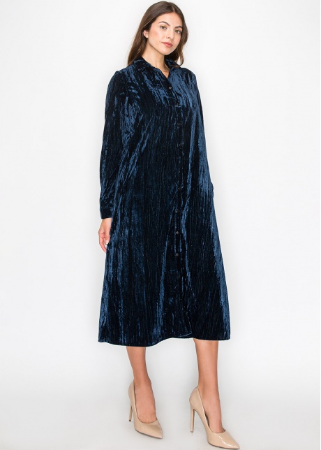 Ocean Depths Velvet Dress