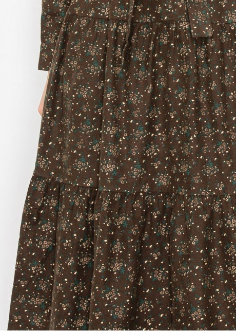 Autumn Blossom Belted Midi Dress