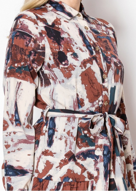 Autumn Palette Shirt Dress