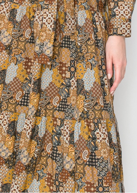 Harvest Patchwork Belted Dress
