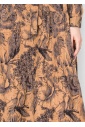 Sketch Floral Rust Midi Dress