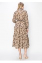 Taupe Garden Print Midi Dress